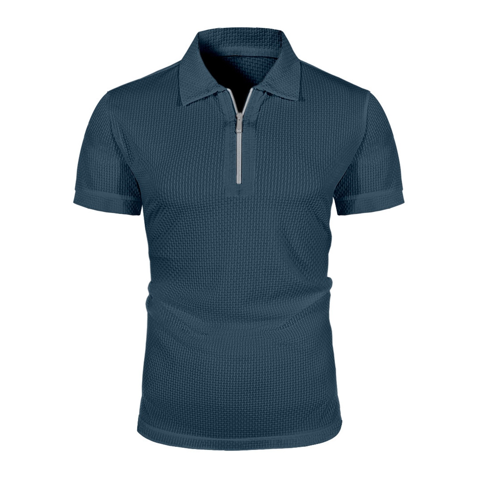 thumbnail image 1 of Camisetas casuales de manga corta para hombre: cuello redondo, mezcla ligera y suave, transpirables para el confort diario en verano., 1 of 7
